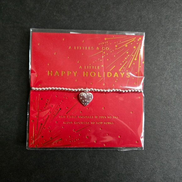 Happy Holidays Heart Bracelet NWT - Picture 1 of 5
